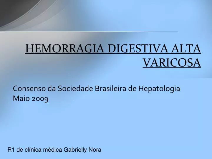 consenso da sociedade brasileira de hepatologia maio 2009