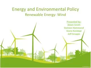 Energy and Environmental Policy Renewable Energy : Wind