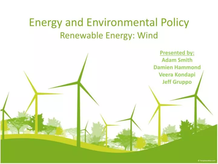 energy and environmental policy renewable energy wind