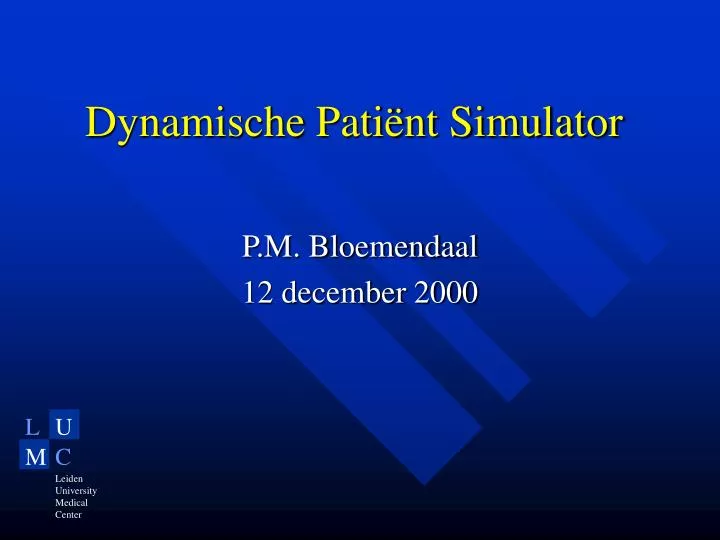dynamische pati nt simulator