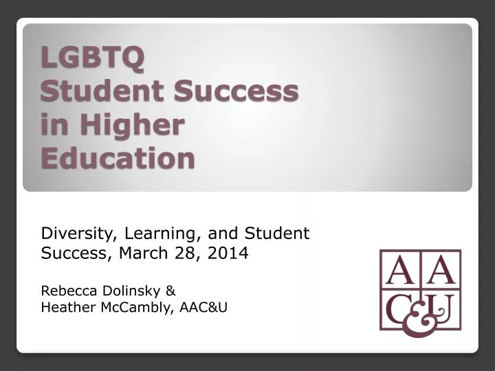 lgbtq student success in higher education