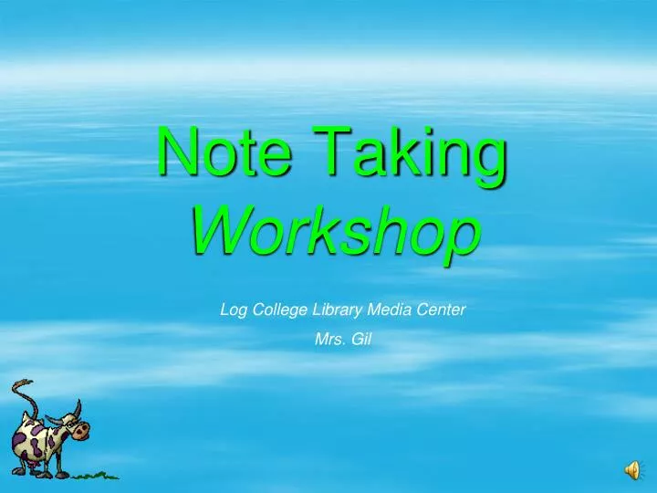 note taking workshop