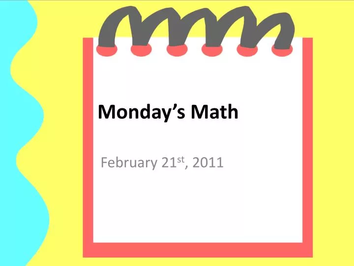 monday s math