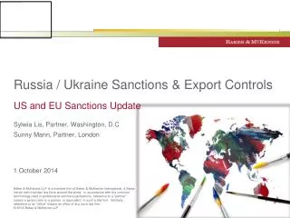 Russia / Ukraine Sanctions &amp; Export Controls