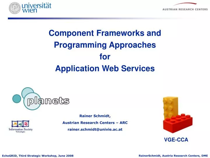 component frameworks and programming approaches for application web services