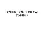 CONTRIBUTIONS OF OFFICIAL STATISTICS