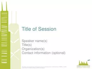 Title of Session