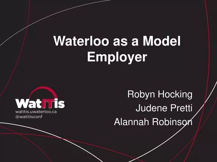 waterloo as a model employer