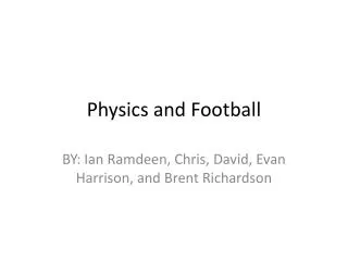 Physics and Football