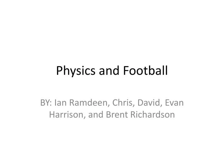 physics and football