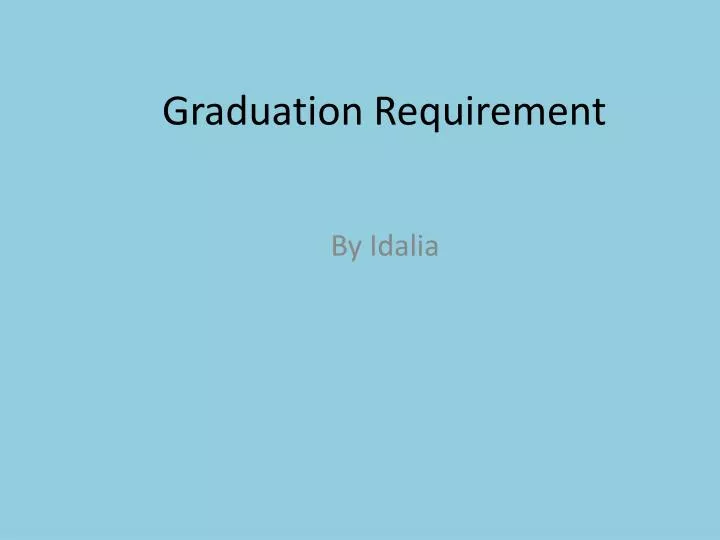 graduation requirement