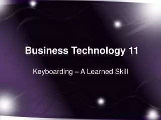 Business Technology 11