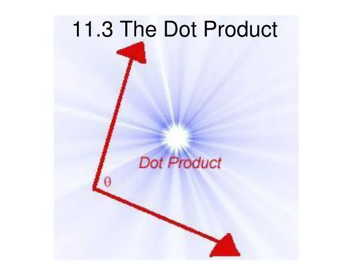 11 3 the dot product