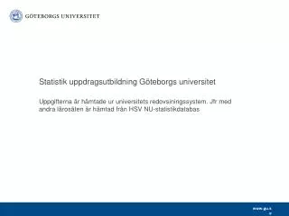 Statistik uppdragsutbildning Göteborgs universitet