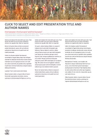 CLICK TO SELECT AND EDIT PRESENTATION TITLE AND AUTHOR NAMES