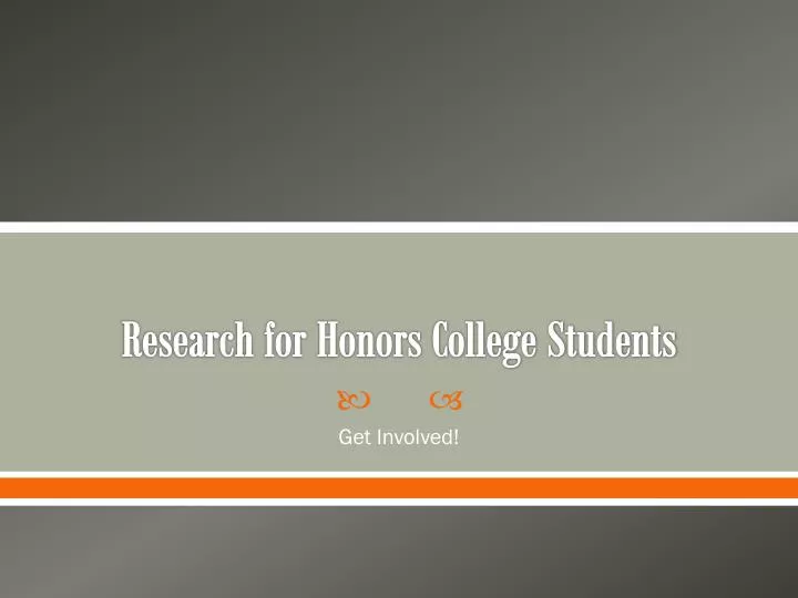 research for honors college students