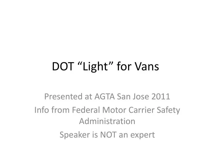 dot light for vans