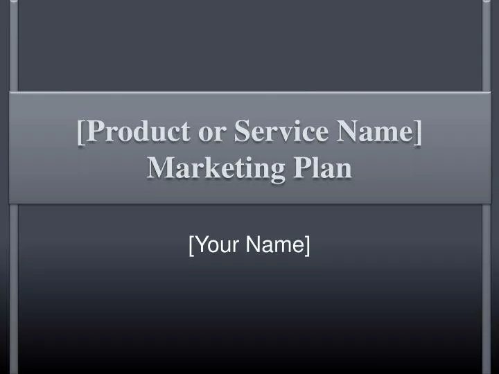 product or service name marketing plan