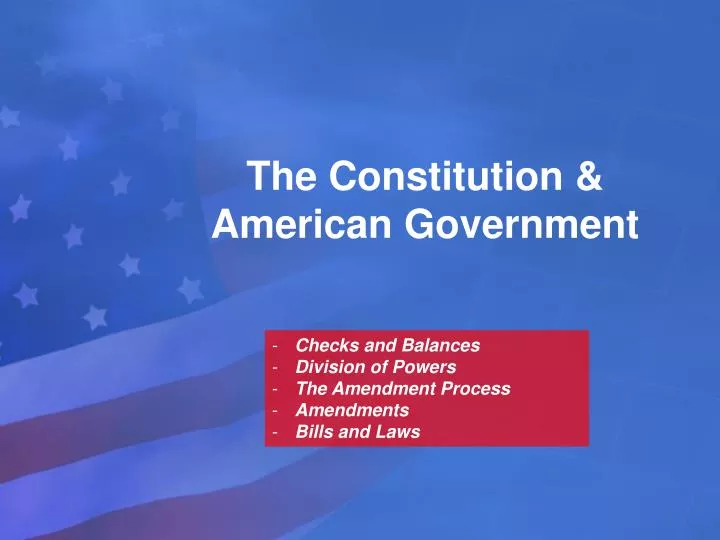 the constitution american government