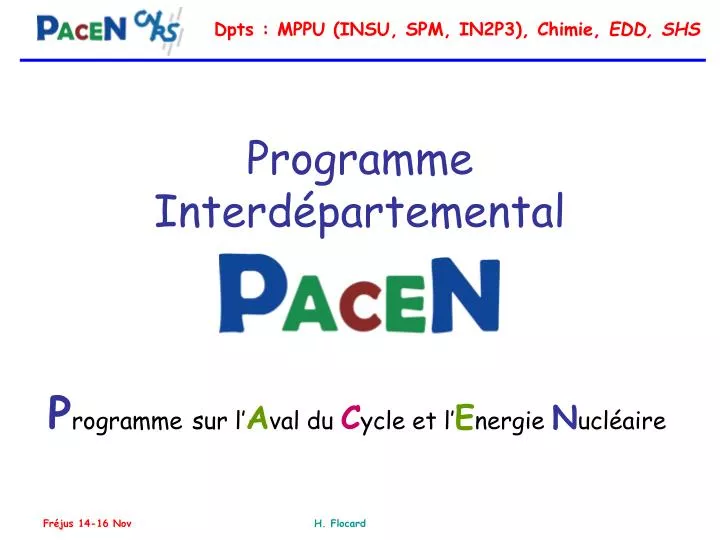 programme interd partemental