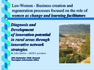 Diagnosis and Development of innovation potential in rural areas through innovative network