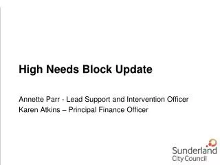 High Needs Block Update