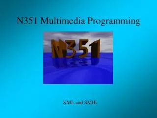 N351 Multimedia Programming