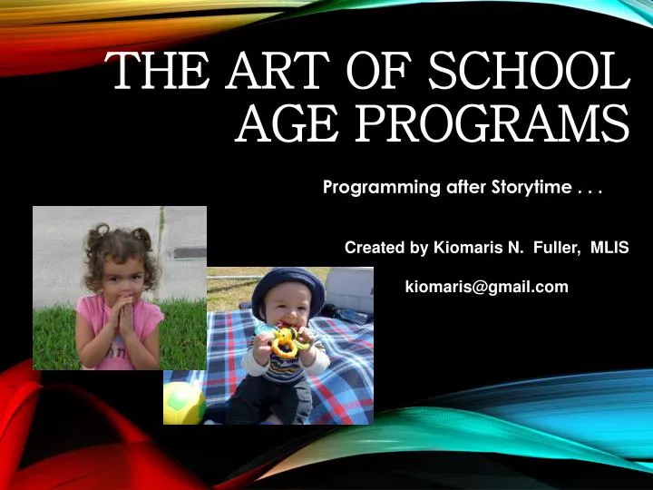 the art of school age programs