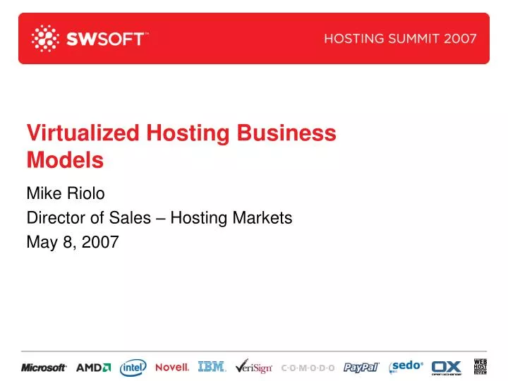 virtualized hosting business models