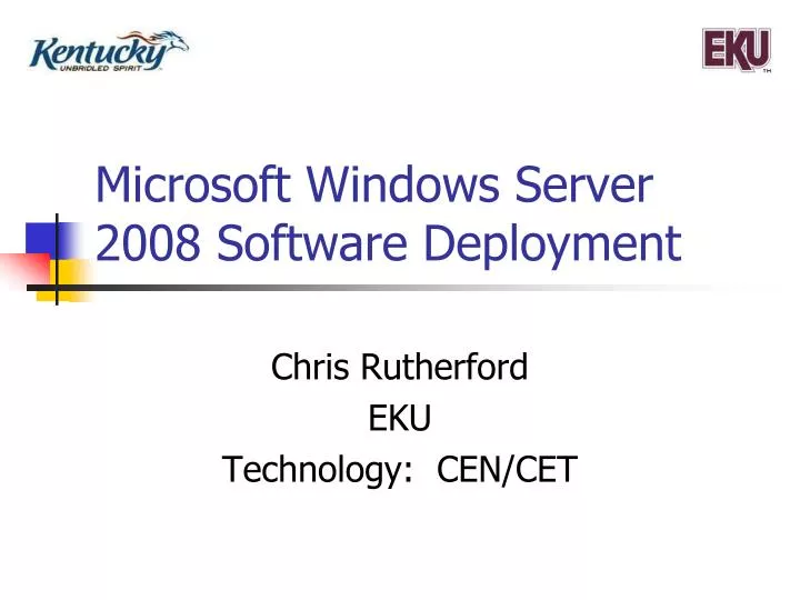 microsoft windows server 2008 software deployment