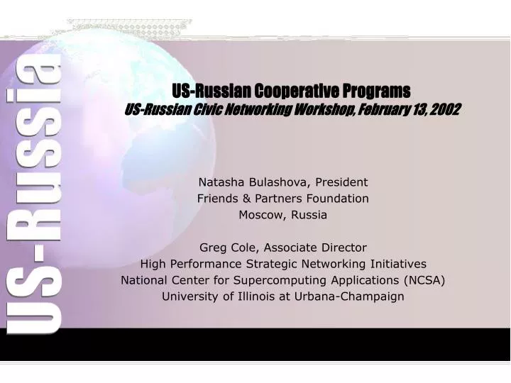 linking u s russian science education research development with high performance networking