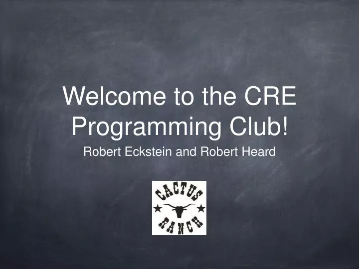 welcome to the cre programming club