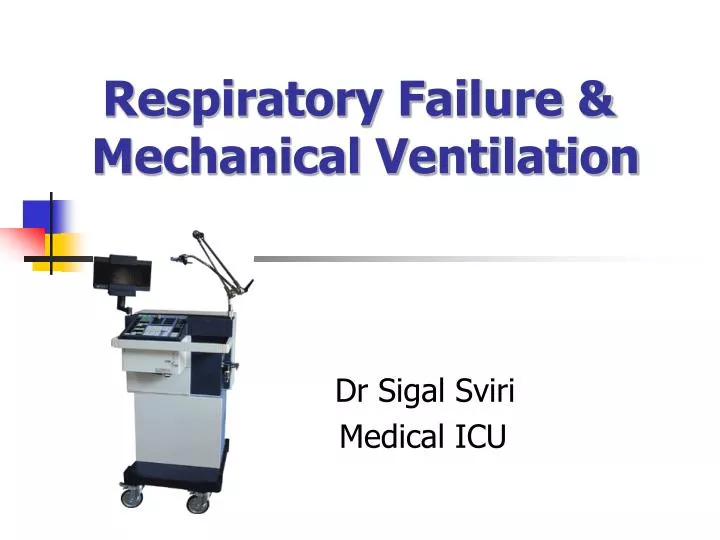 respiratory failure mechanical ventilation