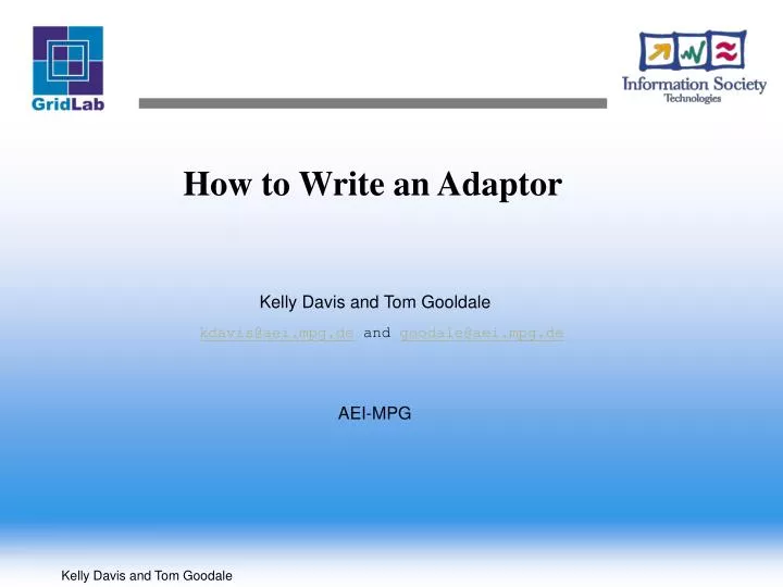 how to write an adaptor