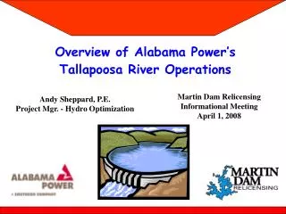 Overview of Alabama Power’s Tallapoosa River Operations