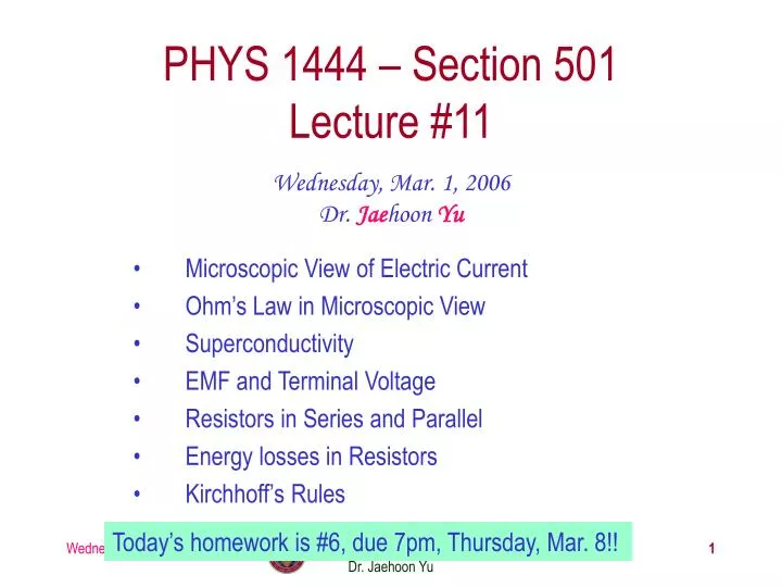 phys 1444 section 501 lecture 11
