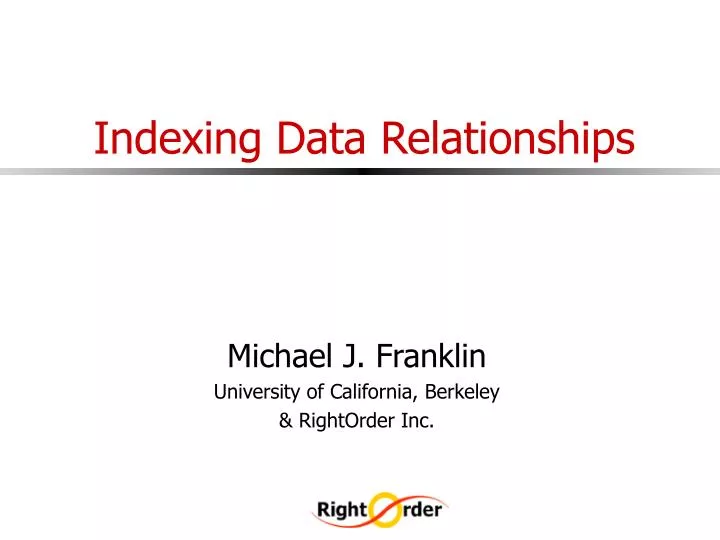 indexing data relationships