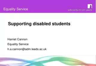 Supporting disabled students