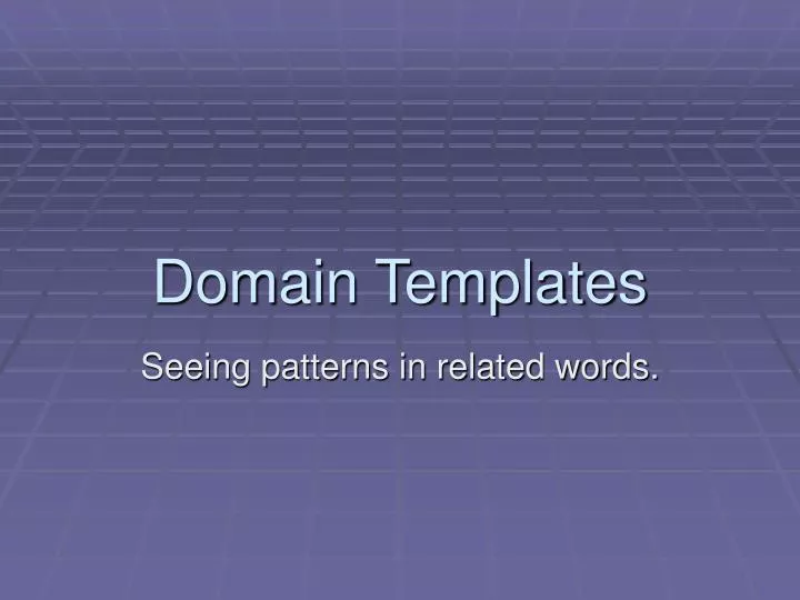 domain templates