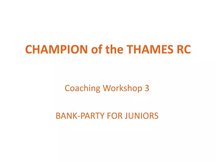 champion of the thames rc