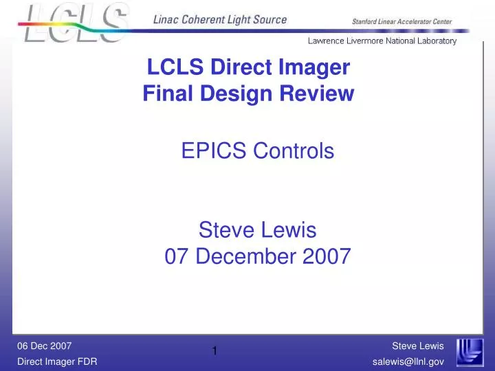 epics controls steve lewis 07 december 2007