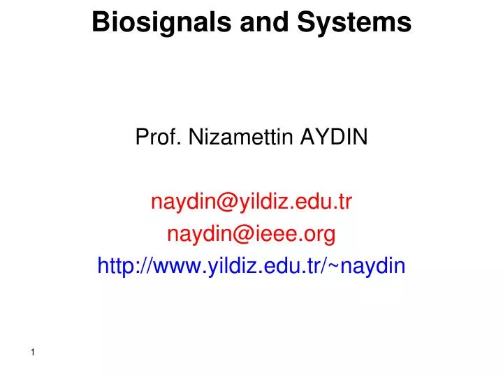 biosignals and systems