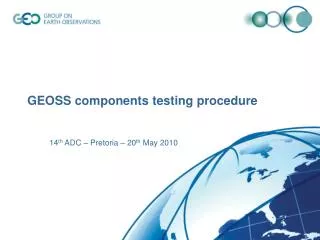 GEOSS components testing procedure