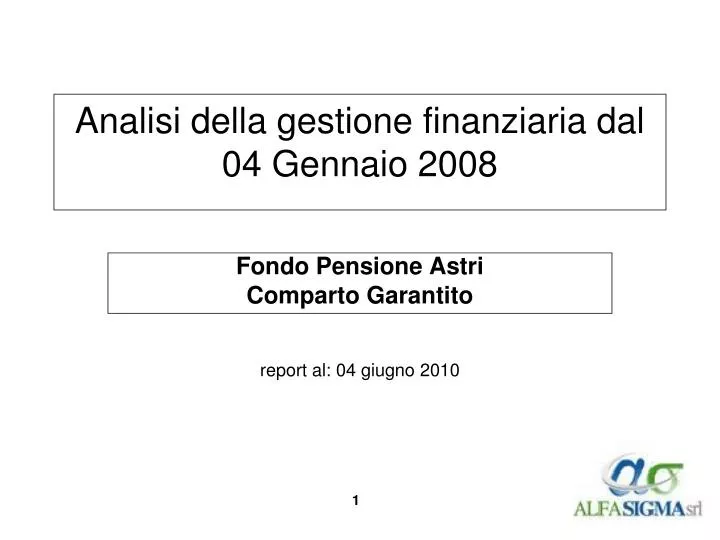 fondo pensione astri comparto garantito