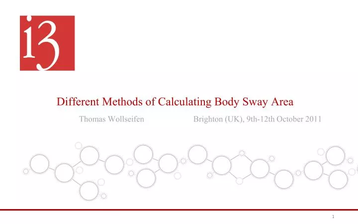 different methods of calculating body sway area