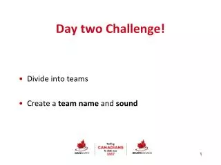 Day two Challenge!