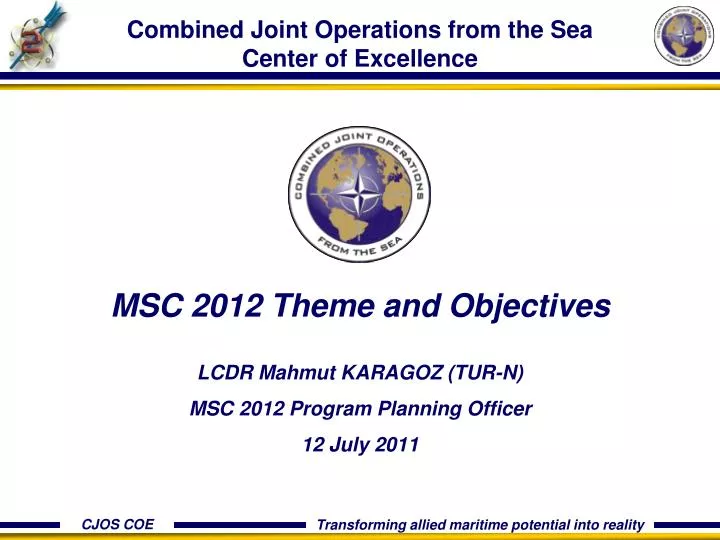 combined joint operations from the sea center of excellence