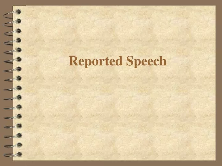 reported speech