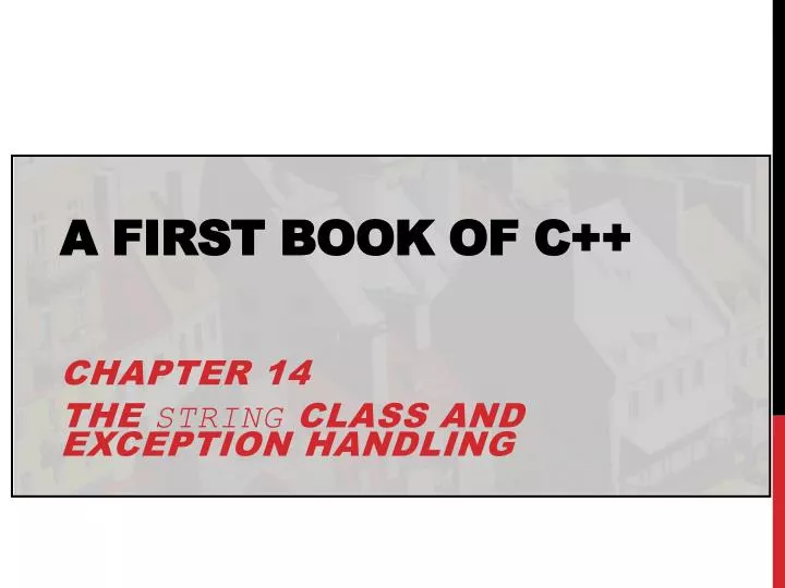 a first book of c