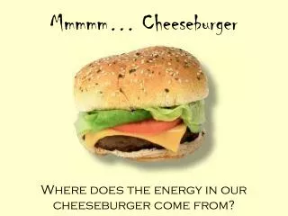 Mmmmm… Cheeseburger